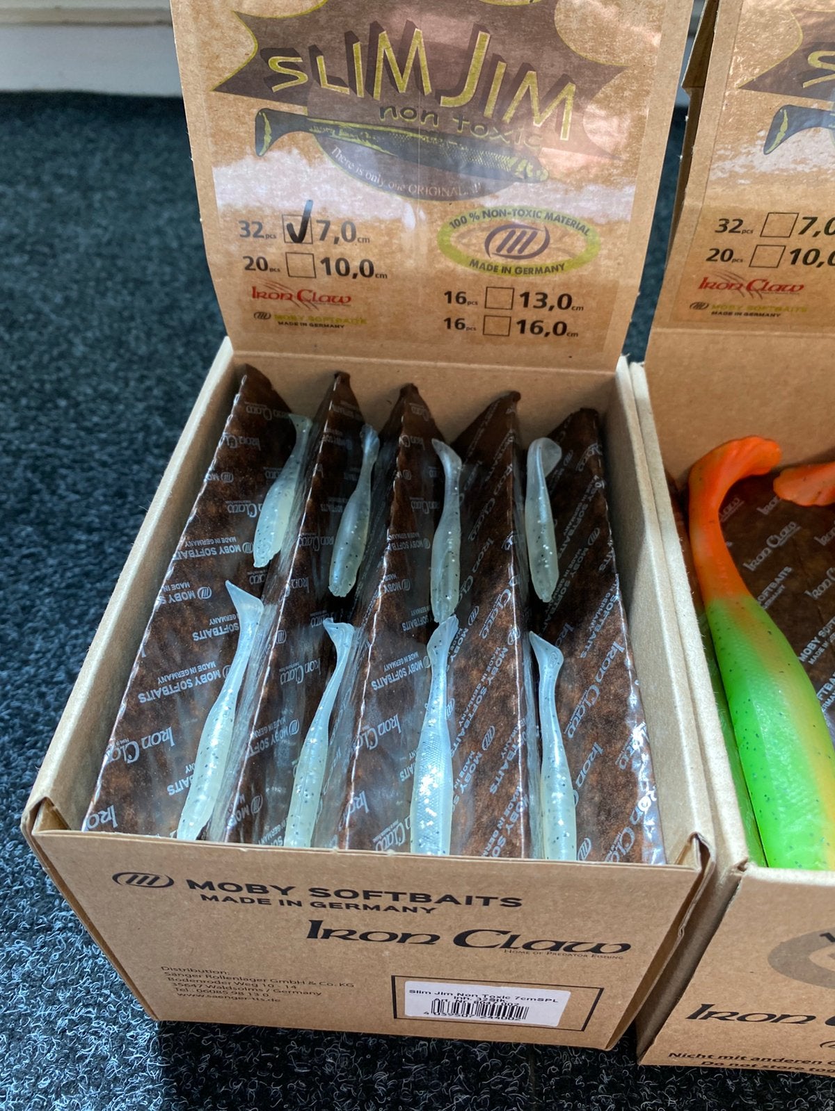 Iron Claw Slim Jim Shads (4 diverse soorten), D, Overige typen, Nieuw, Ophalen of Verzenden