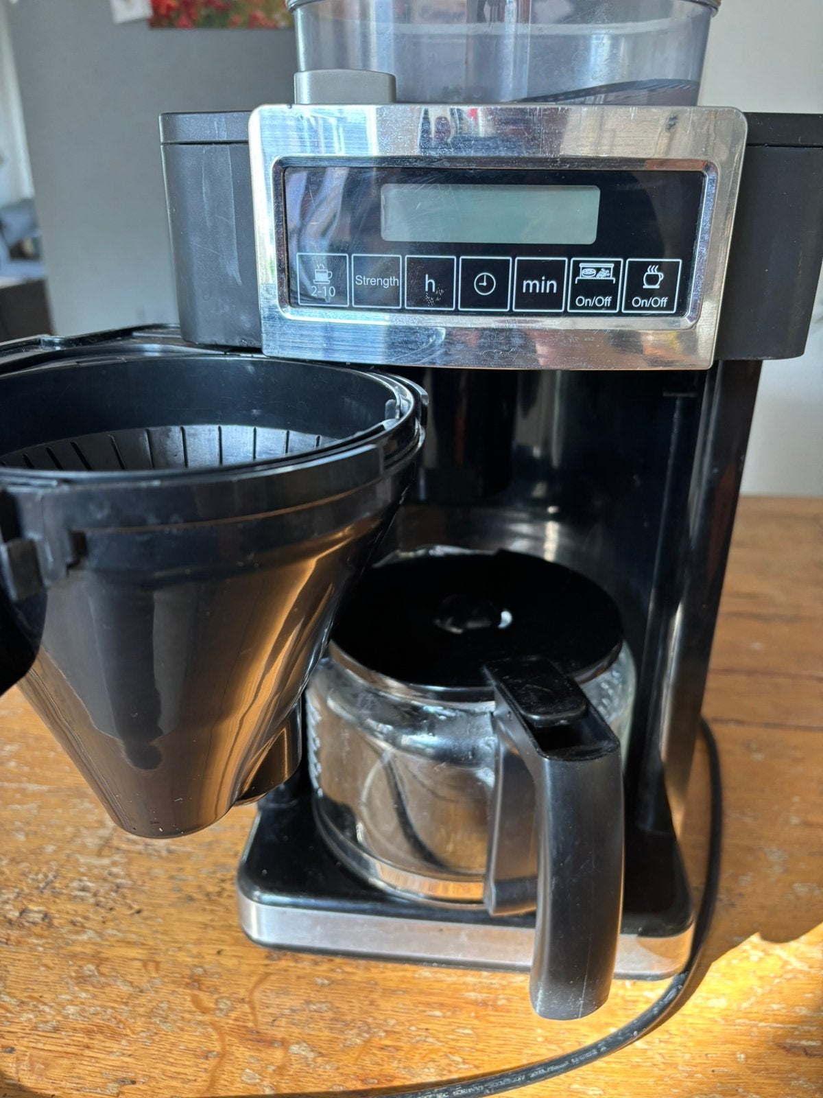 Princess koffiezetapparaat met bonenmaler, Gebruikt, 10 kopjes of meer, Koffiemachine, Koffiebonen