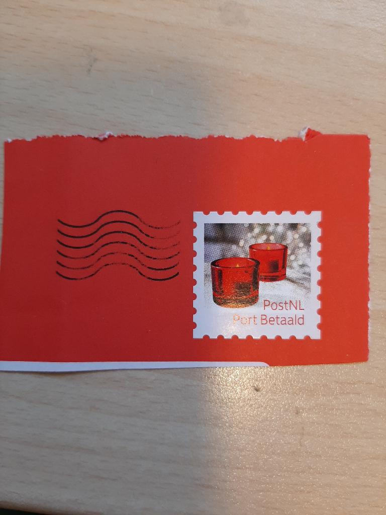 Port betaald PostNL kaarsjes, Verzenden, Gestempeld