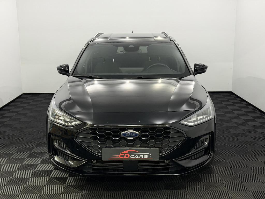 Ford Focus 1.0 EcoBoost Hybrid ST Line Camera, Navi, Clima,, Stof, Gebruikt, Lane Keeping Assist, Zwart