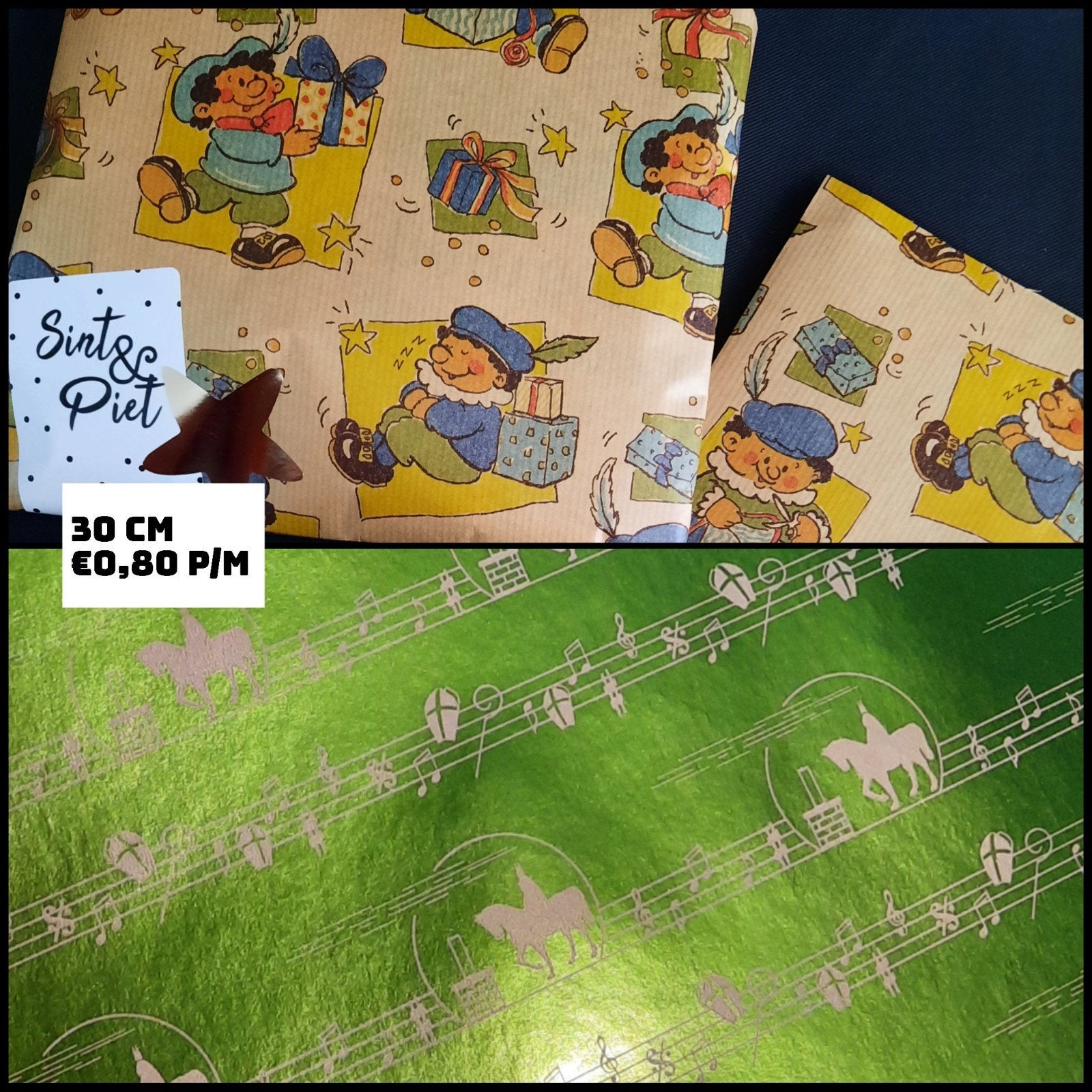Sinterklaaspapier cadeaupapier sinterklaas papier rol 30cm, Diversen, Cadeaupapier, Verzenden, Nieuw