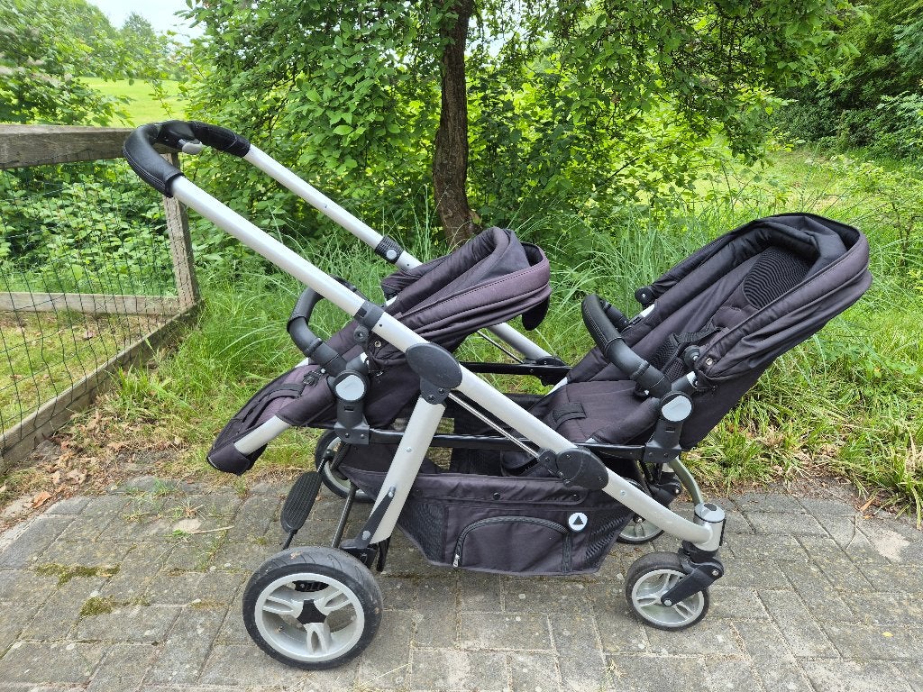 Duowagen van Topmark, Kinderen en Baby's, Kinderwagens en Combinaties, Gebruikt, Verstelbare duwstang, Combiwagen, Ophalen