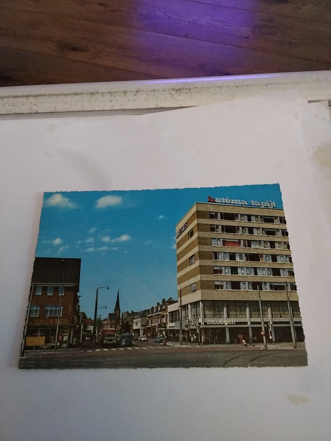 Oude Ansichtkaart RIJSWIJK Z-H  - Gebouw HAtema Tapijt, Verzamelen, Ophalen of Verzenden, 1960 tot 1980, Gelopen, Zuid-Holland