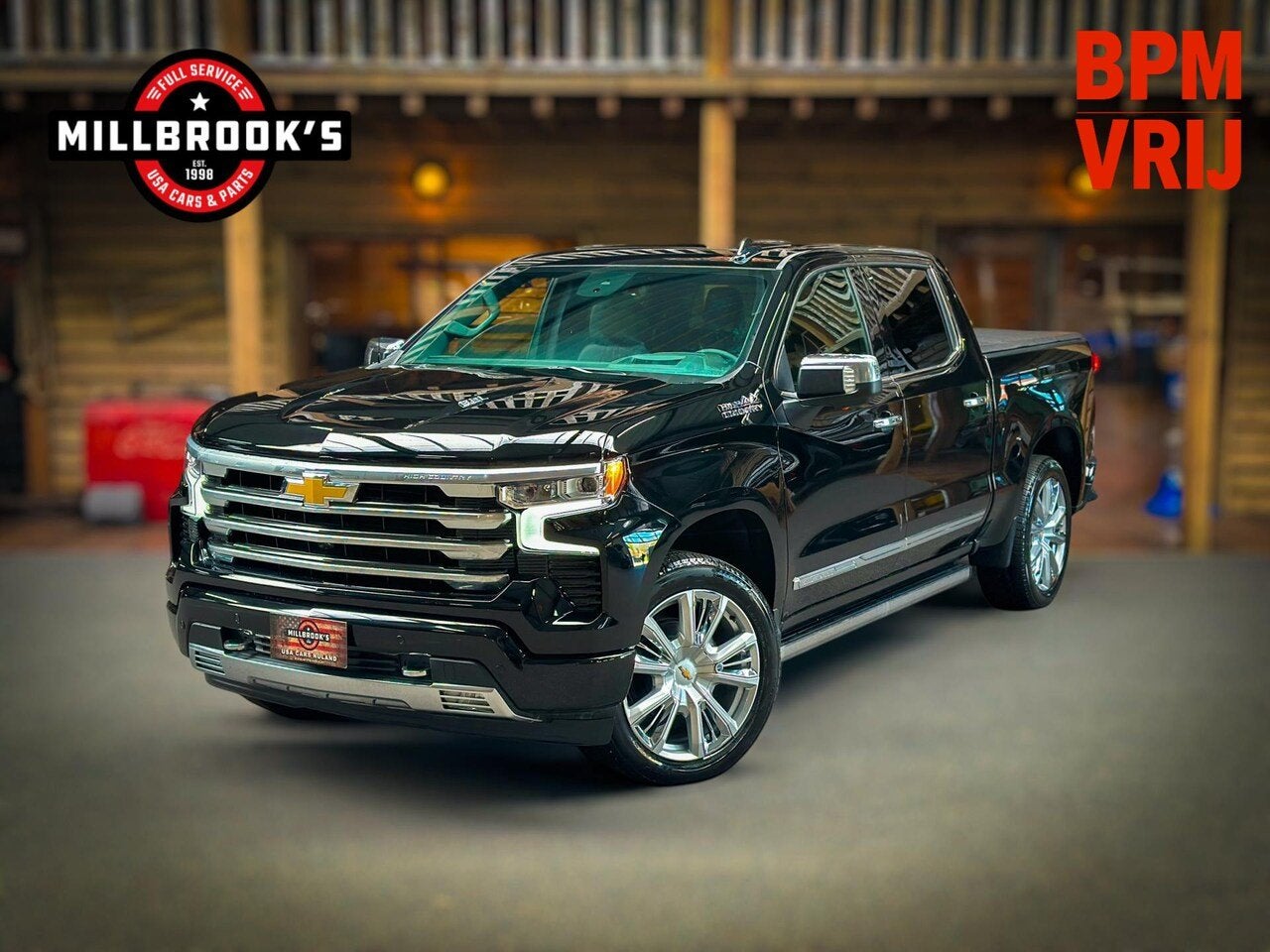 Chevrolet Silverado USA High Country 6.2 V8 420 PK laadbakco, Automaat, Zwart, Leder, Nieuw