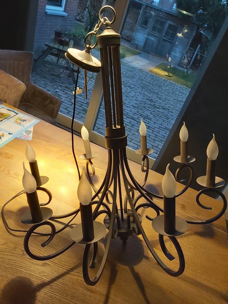 Kroonluchter, Ophalen of Verzenden, Zo goed als nieuw, Metaal
