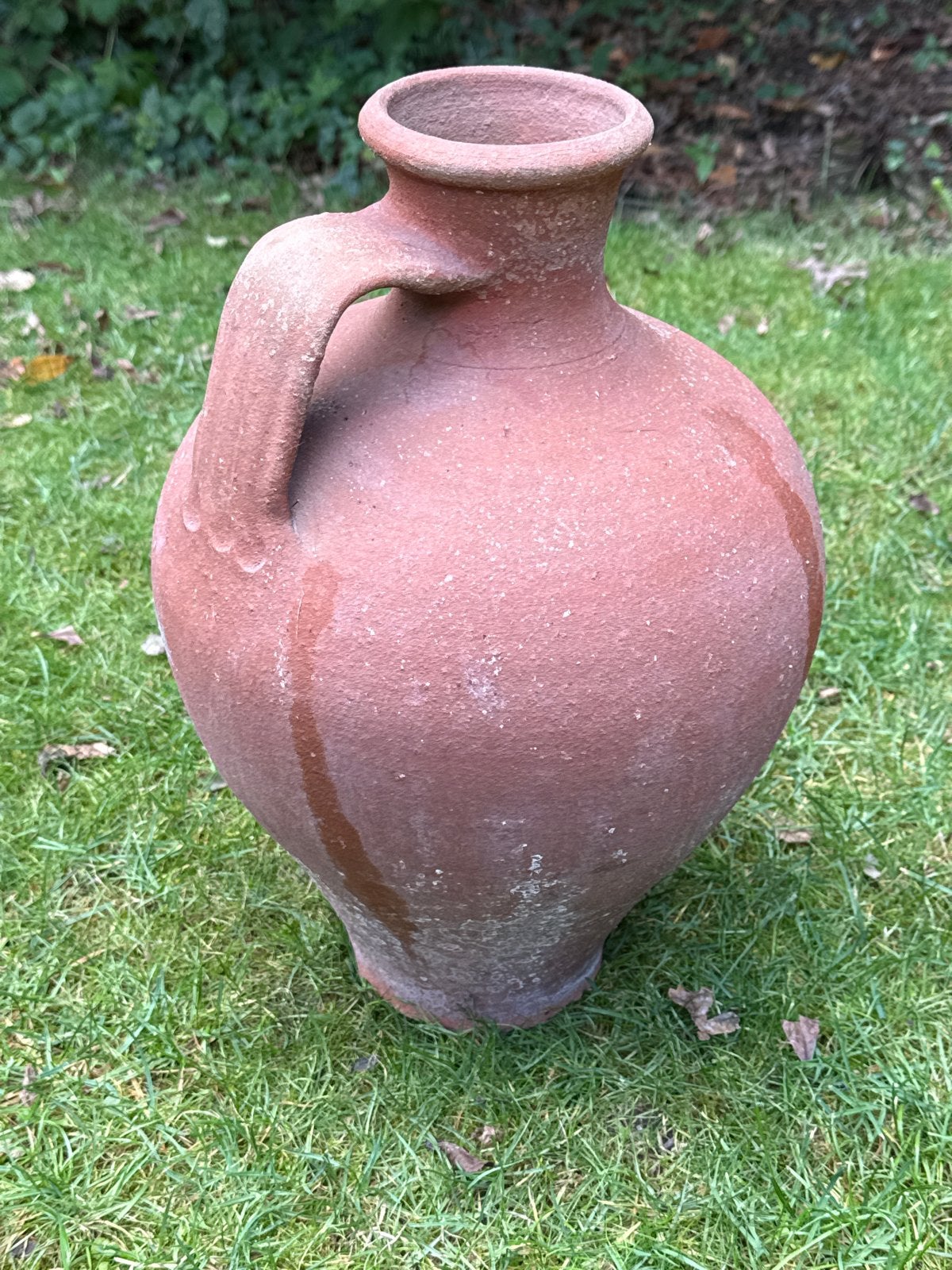 Antieke terracotta kruik met handvat, Ophalen of Verzenden
