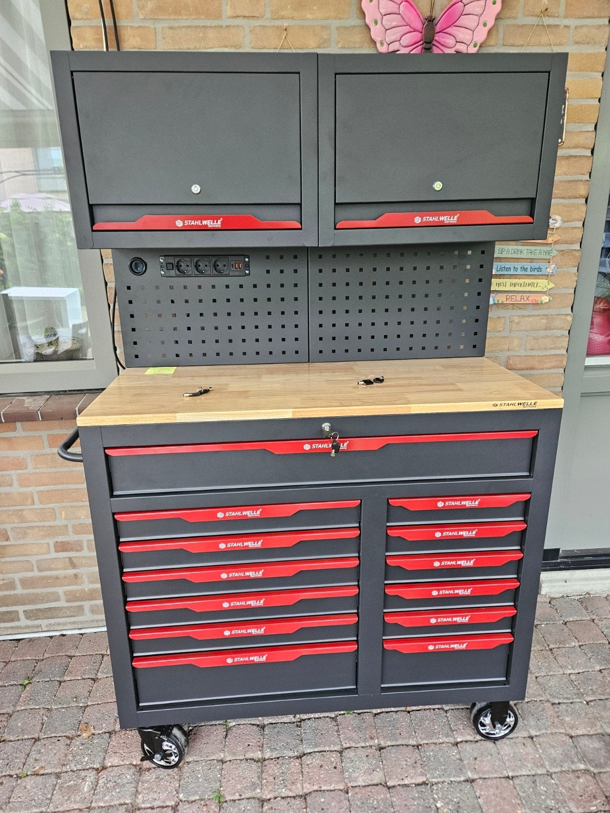 Stahlwelle Werkbank met Gereedschap en Opbergkasten, Ophalen, Nieuw