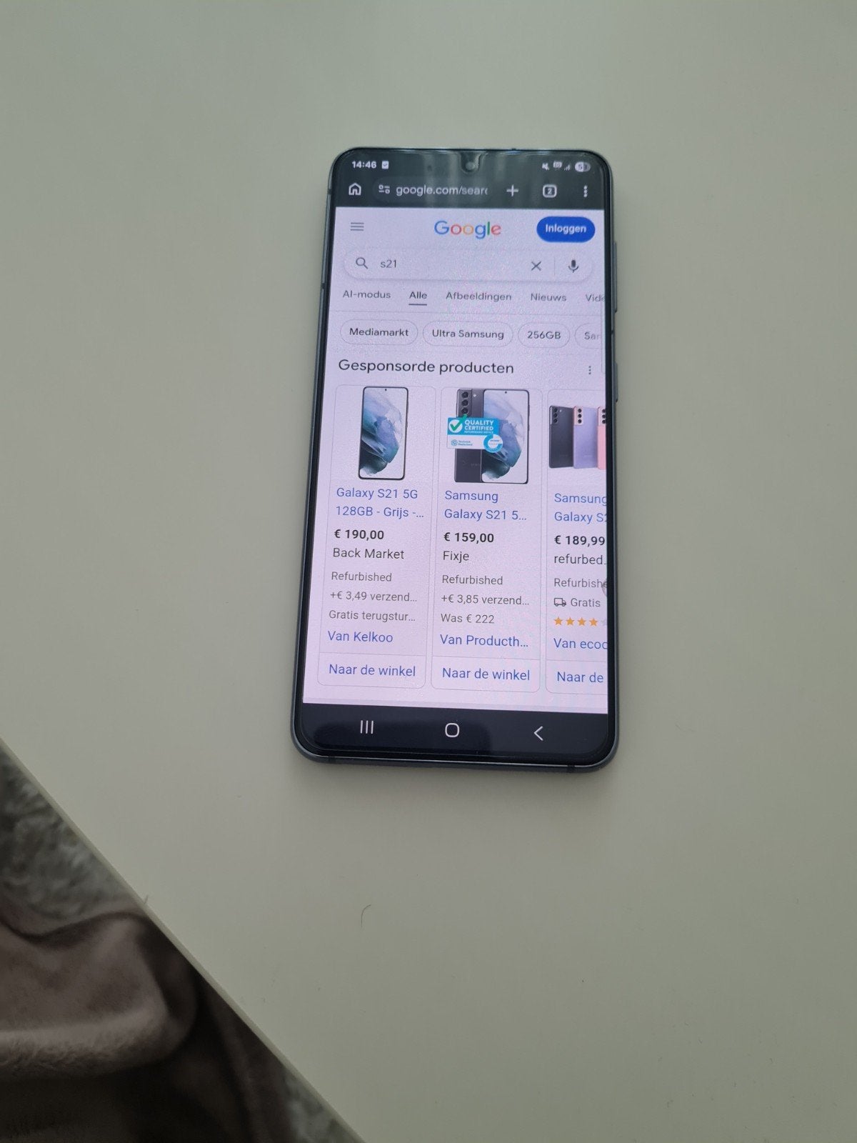 Samsung S21 128 GB Zwart, Telecommunicatie, Mobiele telefoons | Samsung, Ophalen, Zwart, Touchscreen, Zo goed als nieuw
