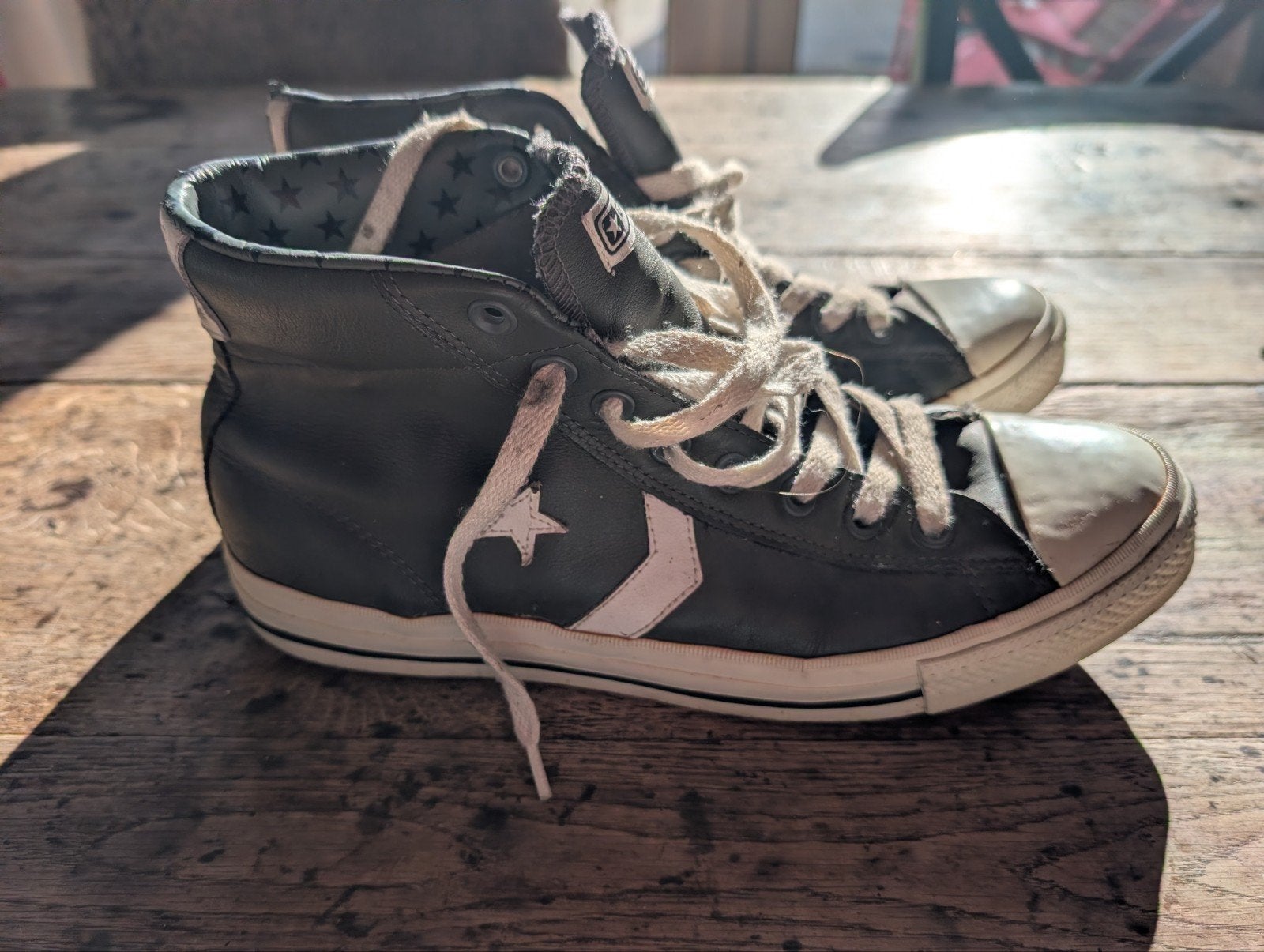 Converse All Star High Tops Leer Maat 44.5, Overige kleuren, Ophalen of Verzenden, Sneakers of Gympen, Converse All Star