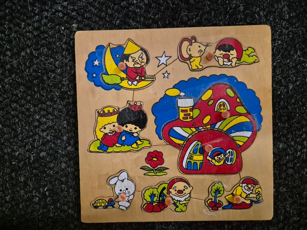Houten kinderpuzzel met sprookjesfiguren, 2 tot 4 jaar, Gebruikt, 10 tot 50 stukjes, Ophalen of Verzenden