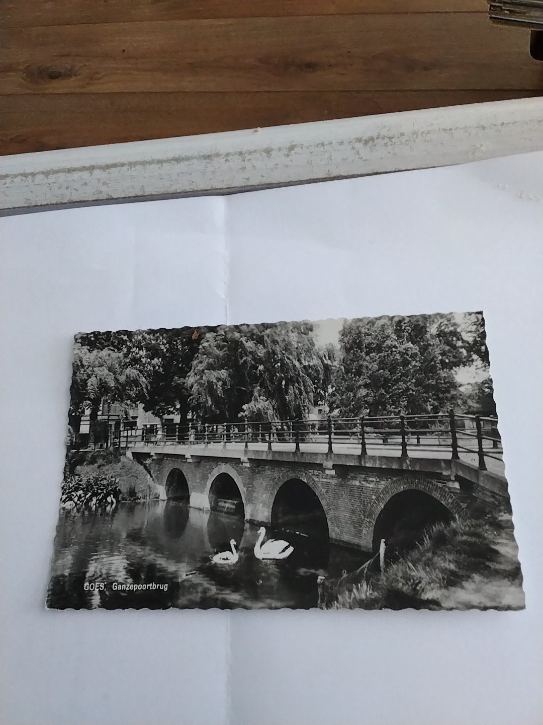 Oude Ansichtkaart Goes Ganzepoortbrug 1963, Ophalen of Verzenden, 1960 tot 1980, Gelopen, Zeeland