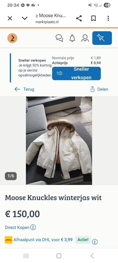 Moose Knuckles, Maat 48/50 (M), Wit, Moose knuckles, Ophalen of Verzenden