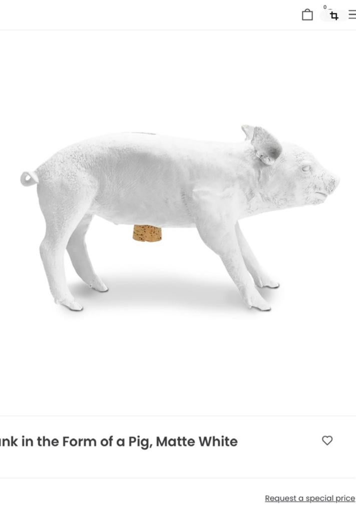 Gezocht piggy bank white, Gebruikt, Verzenden, Modern, Wit