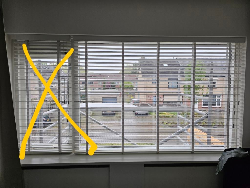 Witte Luxaflex H 146,5 x B 211 cm, Ophalen, Gebruikt, 150 tot 200 cm, Wit