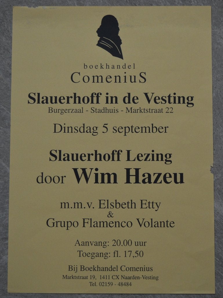 Poster; Slauerhoff in de vesting., Boeken, Ophalen of Verzenden