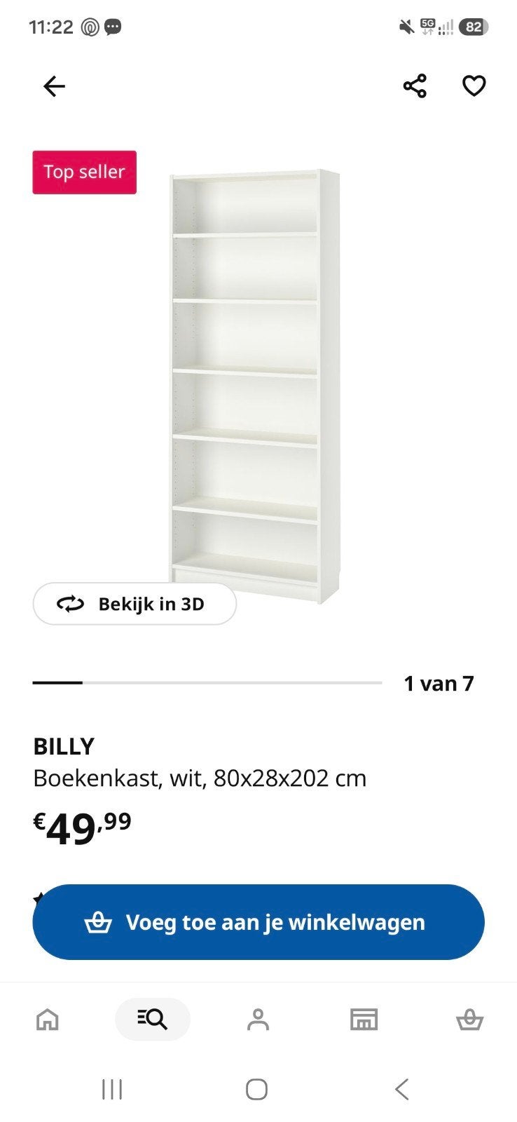 IKEA Billy wit, Ophalen, Nieuw
