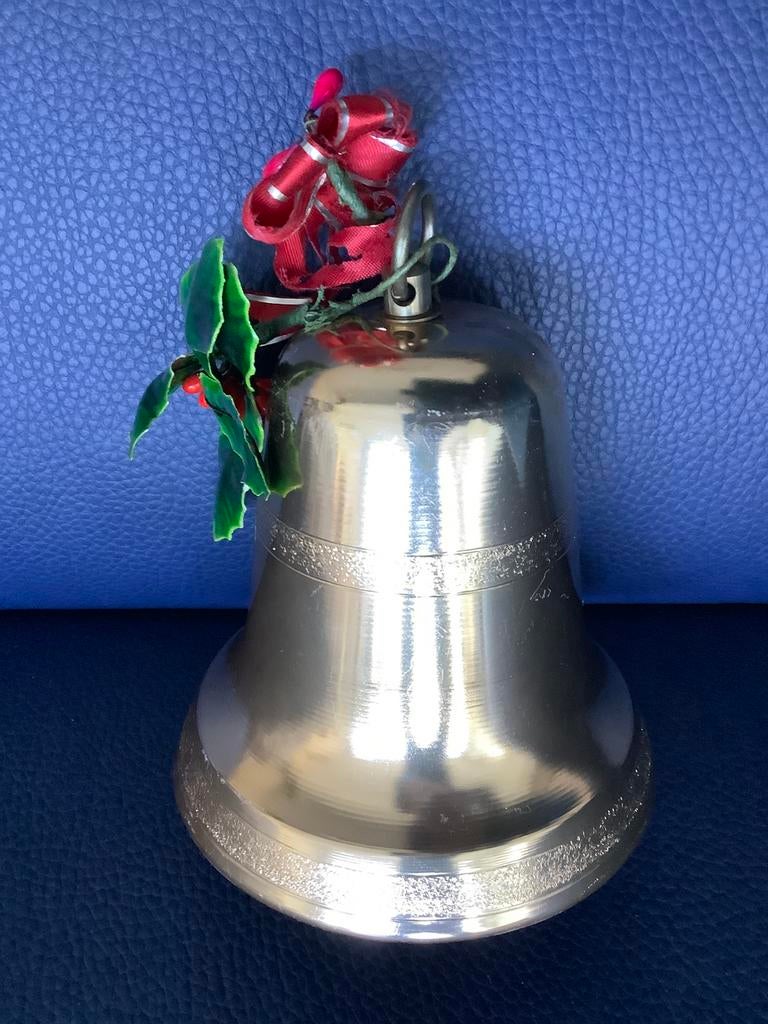Muziekspeeldoos - vintage goudkleurige kerstklok - ‘50-‘60, Diversen, Kerst, Ophalen of Verzenden
