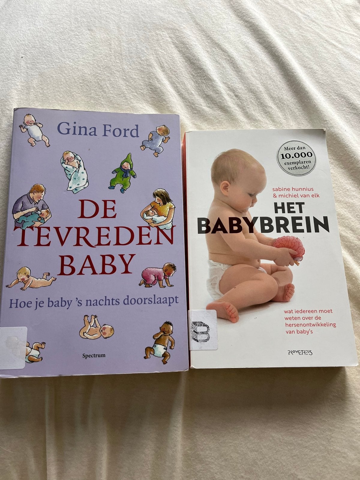 2 boeken: De Tevreden Baby & Het Babybrein, Boeken, Zwangerschap en Opvoeding, Ophalen of Verzenden, Gelezen, Opvoeding tot 6 jaar