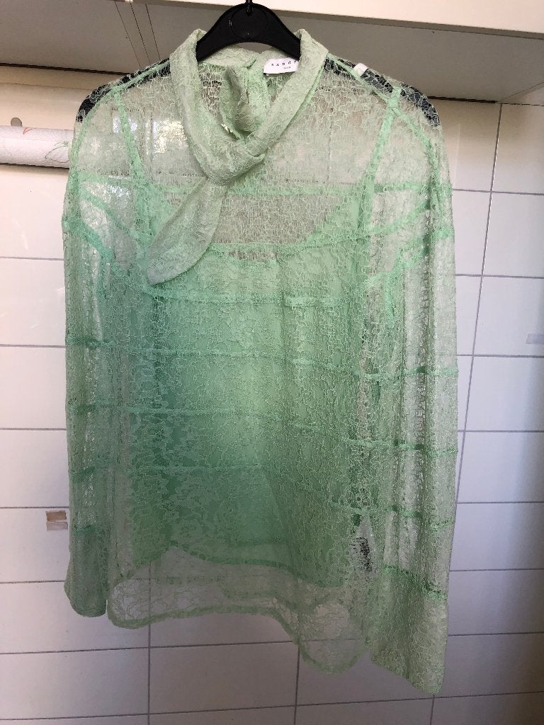 Blouse - Sandro, Verzenden, Zo goed als nieuw, Maat 36 (S), Groen