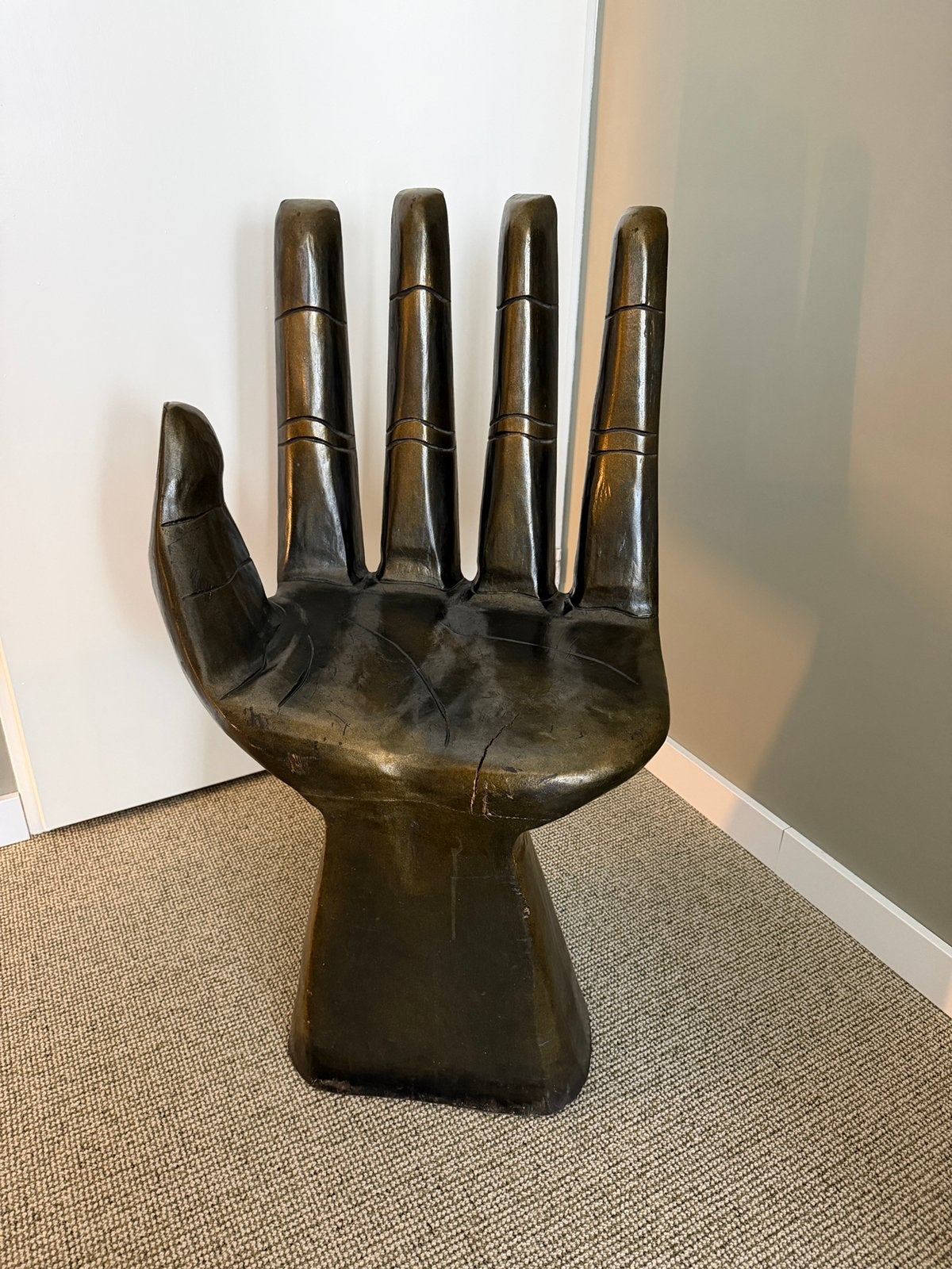 Hand chair design houten stoel, Ophalen