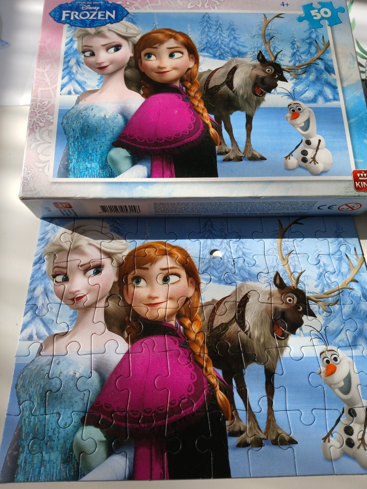 Frozen puzzel., Ophalen, 10 tot 50 stukjes, 4 tot 6 jaar
