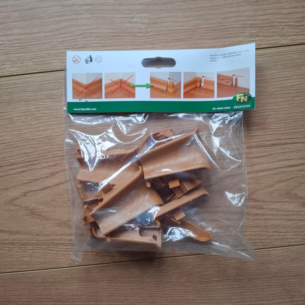 Plinten Accessoireset Caramel 10 stuks, Doe-het-zelf en Verbouw, Plinten en Afwerking, Kunststof, Verzenden, Nieuw, Minder dan 100 cm