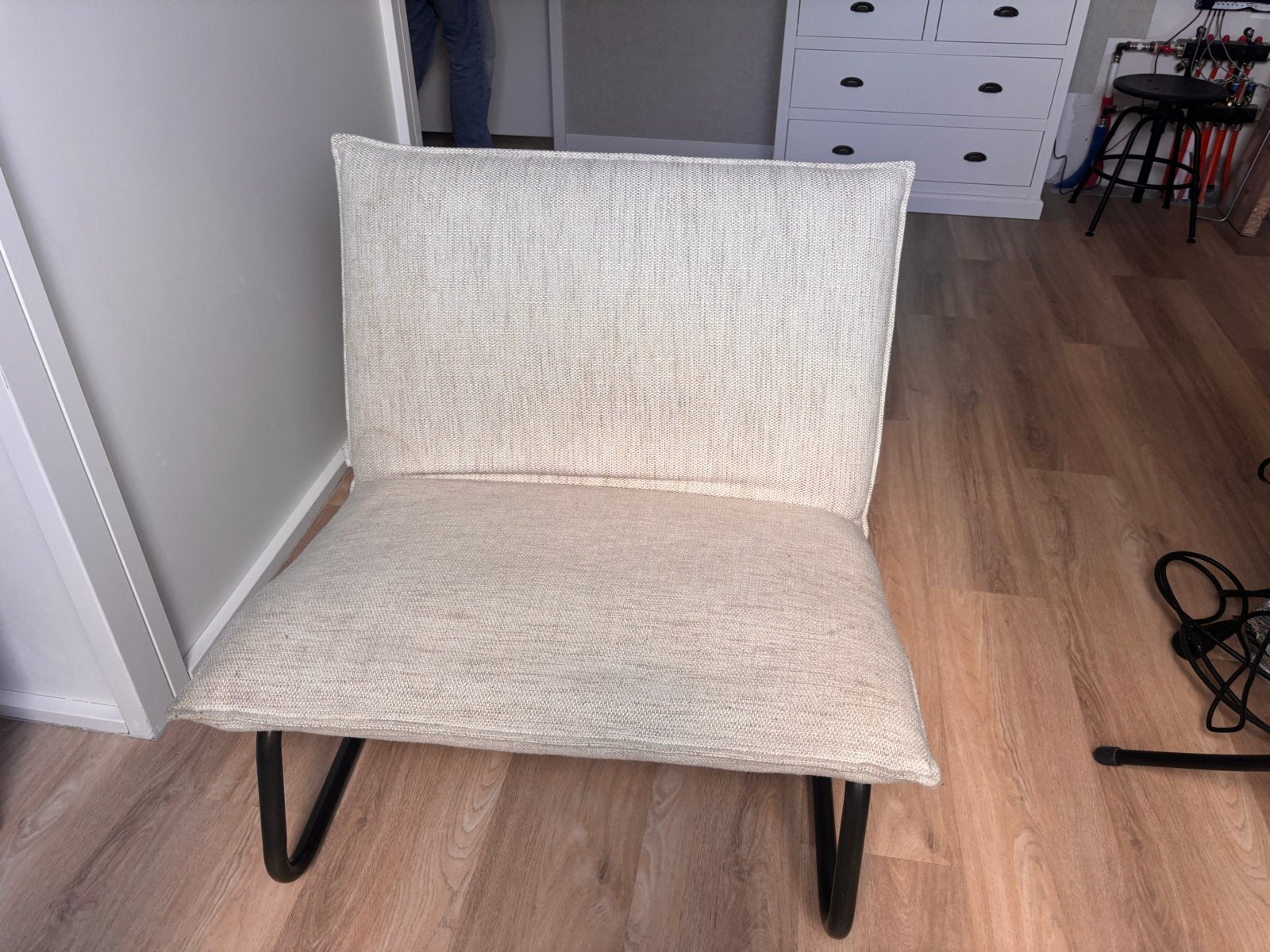 Beige gemêleerde stoel van de Troubadour, Ophalen, Gebruikt, Overige kleuren, Eén