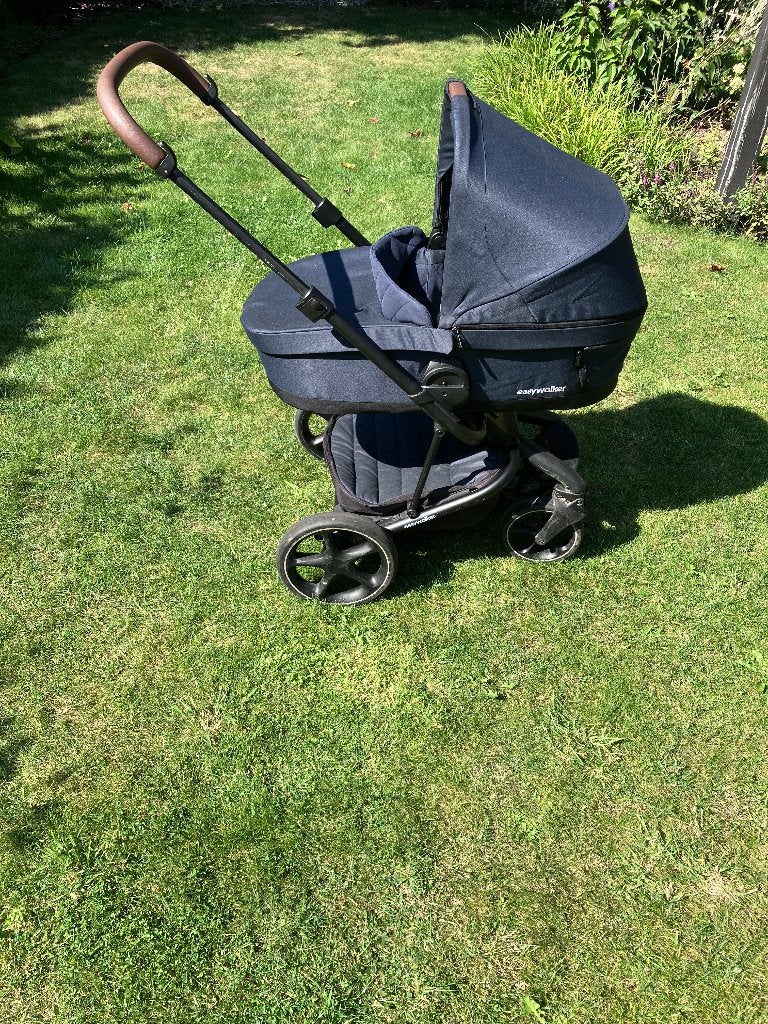 Easywalker Harvey 3 Premium Sapphire Blue, Kinderen en Baby's, Kinderwagens en Combinaties, Gebruikt, Combiwagen, Verstelbare duwstang