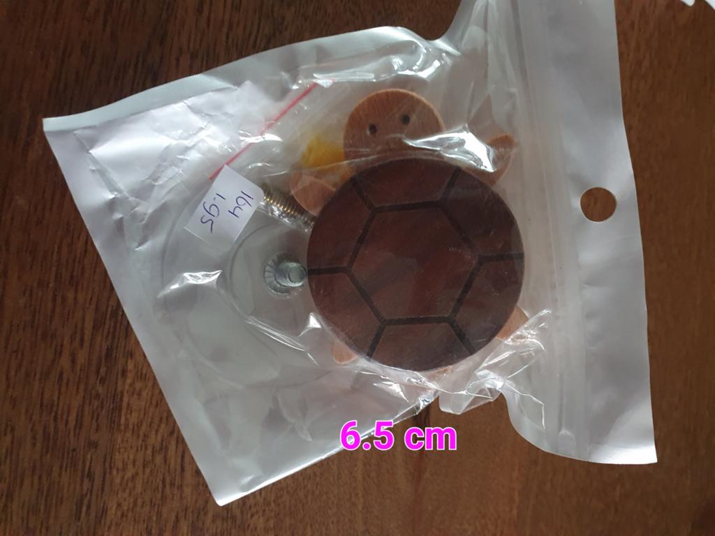 Nieuwe houten deurknop schildpad - 6.5 cm, Ophalen of Verzenden, Nieuw