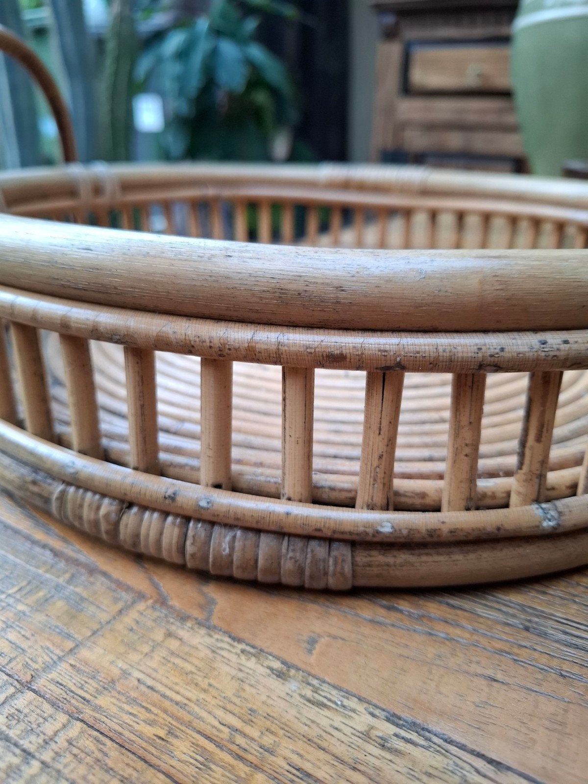 Foto 3 van Pencil reed rattan dienblad