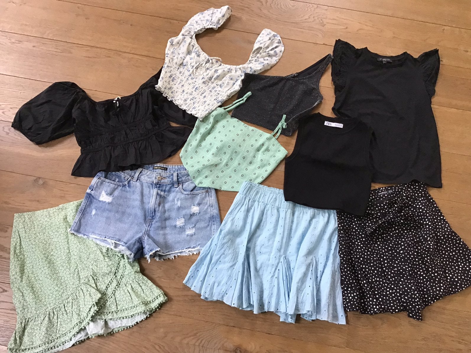 Kledingpakket S 10x top rokje short oa Stradivarius Loavies, Ophalen of Verzenden, Zo goed als nieuw, Maat 36 (S)