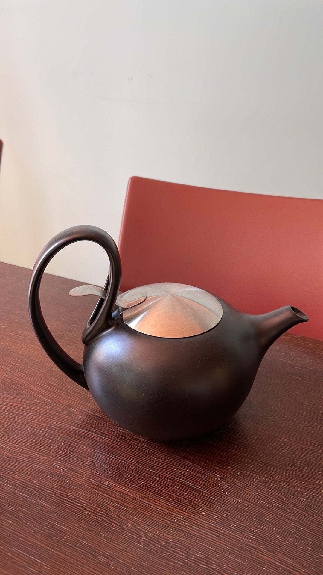 Bredemeijer Alladin Theepot - Zwart/Zilver, Theepot/fluitketel, Gebruikt, Bredemeijer, Ophalen of Verzenden