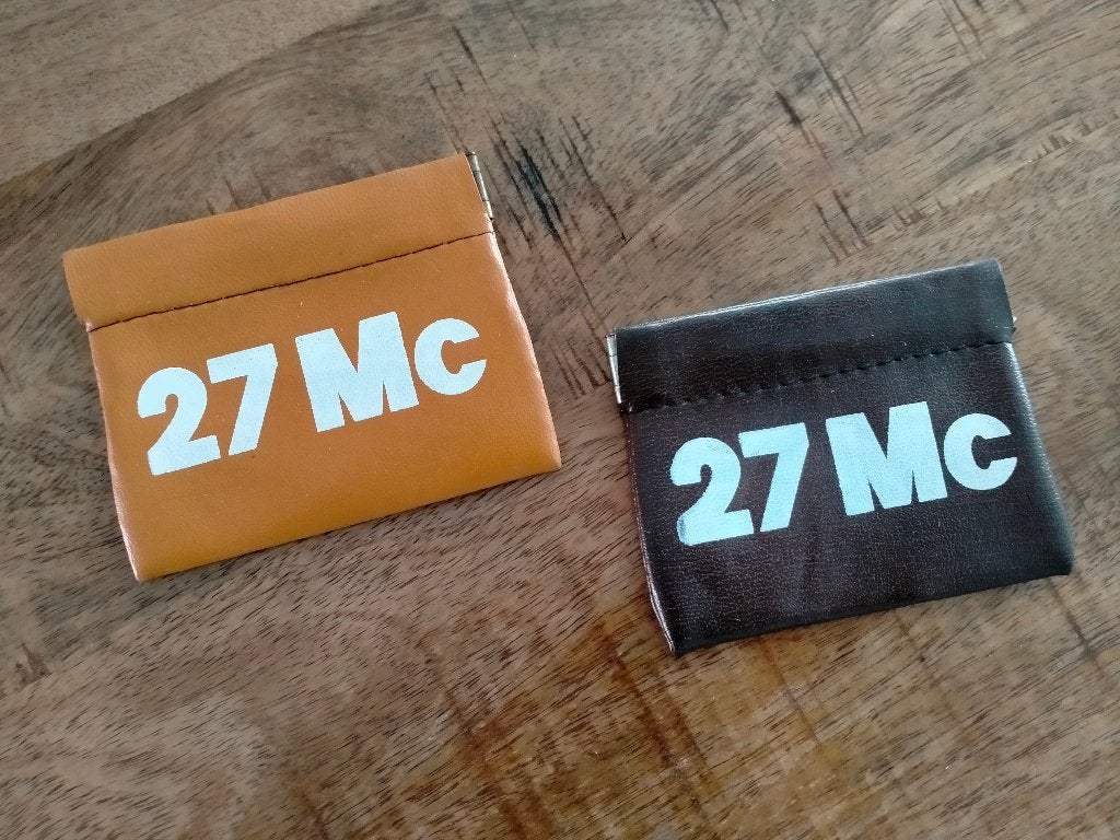 27mc 27 mc radio tv vintage knip portemonnee RARE retro, Ophalen of Verzenden, Zo goed als nieuw