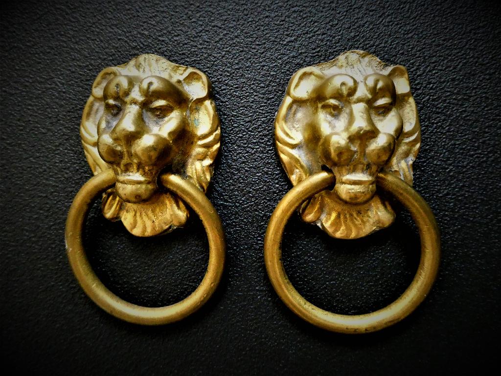 Handgreepjes / deurgreepjes / ladegreep ringgreep leeuwenkop, Ophalen of Verzenden