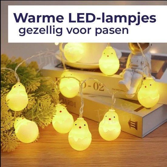 Lichtsnoer pasen kuikentjes, Nijverheidsweg-Noord 77, 3812PK, Amersfoort, Zo goed als nieuw, Bestellingen@happyhappenings.nl, Dockler B.V.