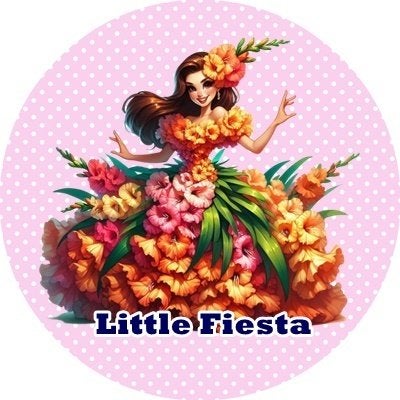 L2453 ouwel meisje hawai 20x4,7cm eetbare cupcake rondjes, Ophalen of Verzenden, Nieuw, Cupcakes, Versiering