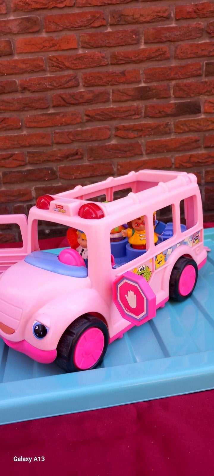 Fisher-Price Little People Roze Schoolbus, Ophalen of Verzenden, Gebruikt