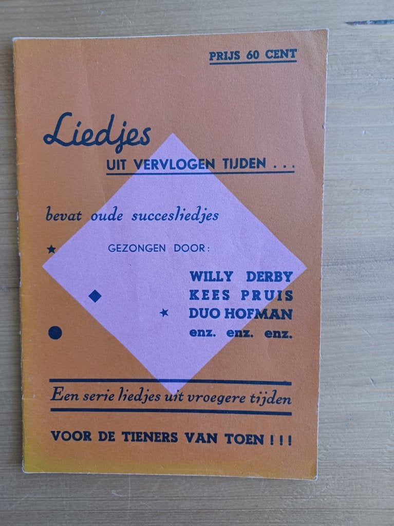 Liedjes uit vervlogen tijden - oude succesliedjes, Ophalen of Verzenden, Gelezen, Overige onderwerpen, Onbekend