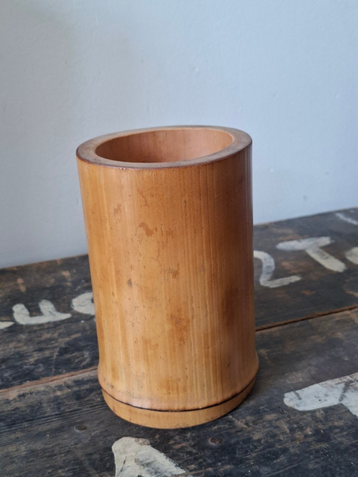 vintage bamboe penseel houder, Verzamelen, Ophalen of Verzenden, Huis en Inrichting