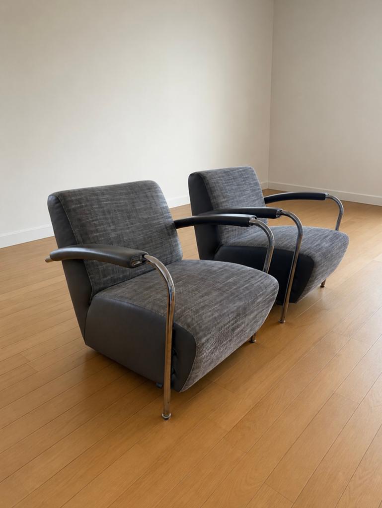 2x Leolux Scylla Fauteuil, Ophalen, Zo goed als nieuw, 75 tot 100 cm, 50 tot 75 cm