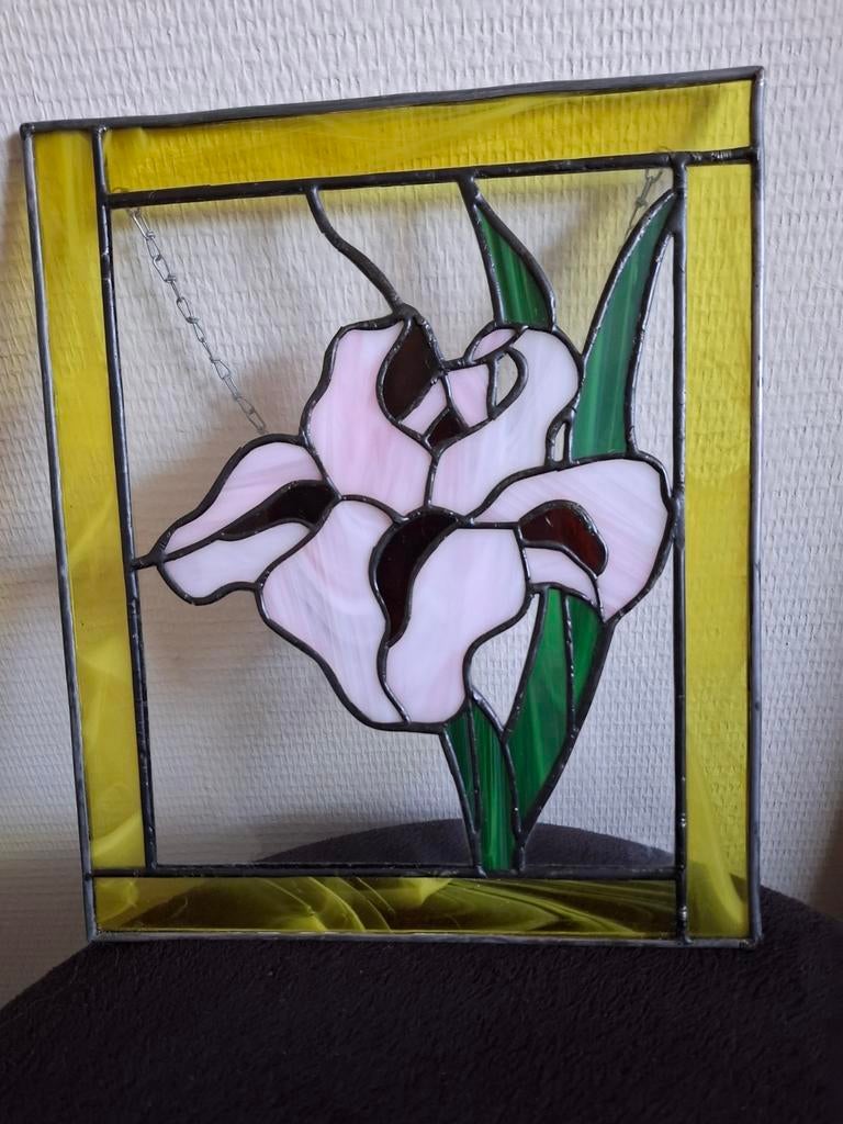 Handgemaakt glas en lood paneel, Ophalen of Verzenden