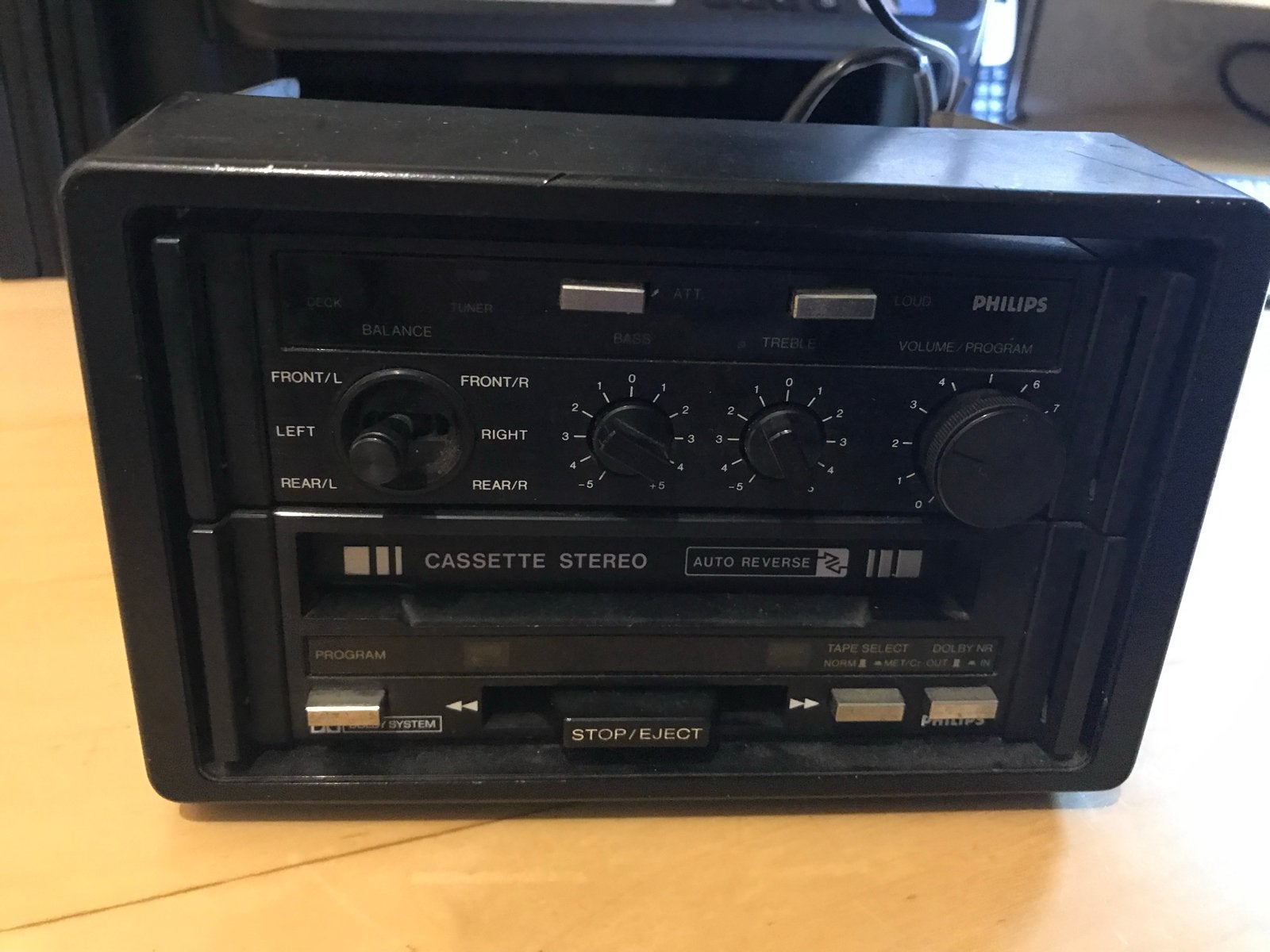 Philips autoradio cassettedeck met auto-reverse, Ophalen of Verzenden, Gebruikt