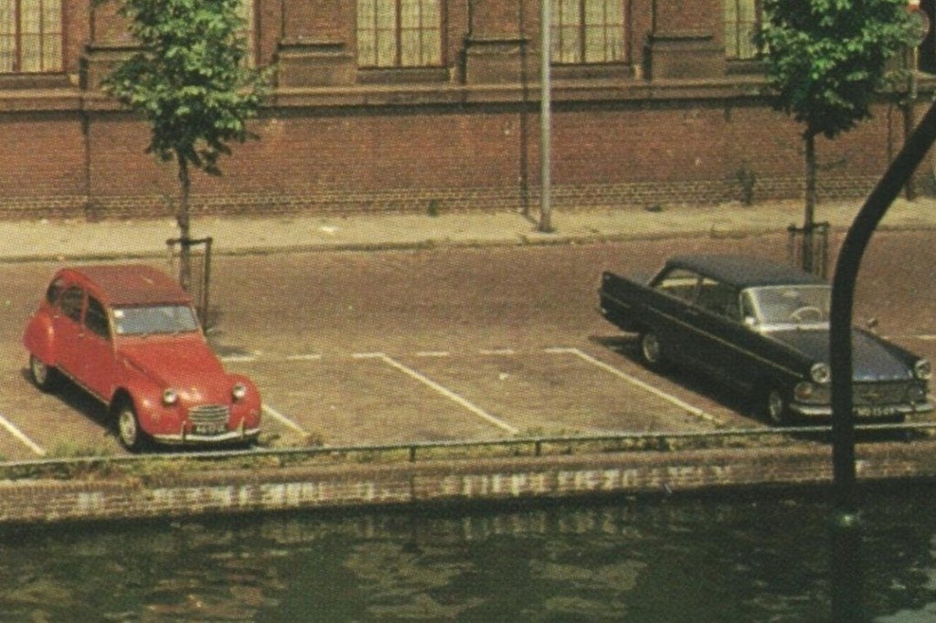 972535	Leiden	2cv  Opel Kapitän	 De Lakenhal	Onbeschreven, Ophalen of Verzenden, 1960 tot 1980, Ongelopen, Zuid-Holland