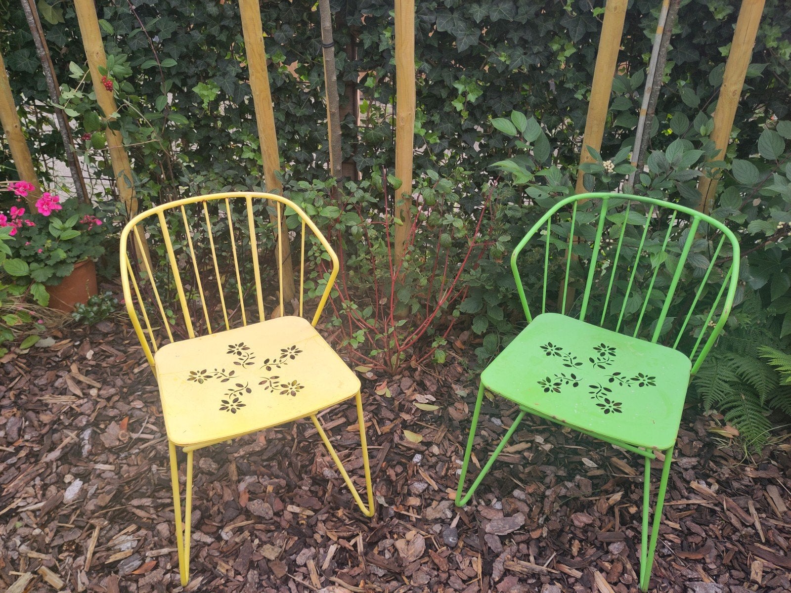 Set van 2 Fermob Bistro stoelen - Frans brocante, Ophalen