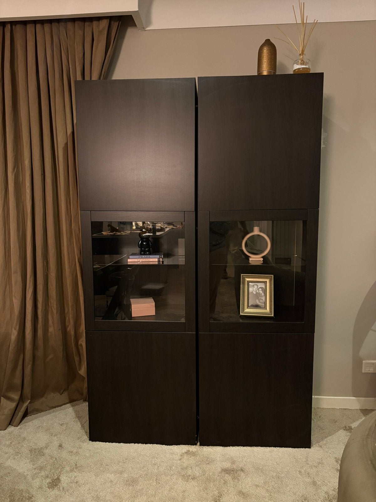 Bruinzwarte ikea kast, Huis en Inrichting, Kasten | Kledingkasten, Minder dan 100 cm, 50 tot 100 cm, 25 tot 50 cm, Ophalen