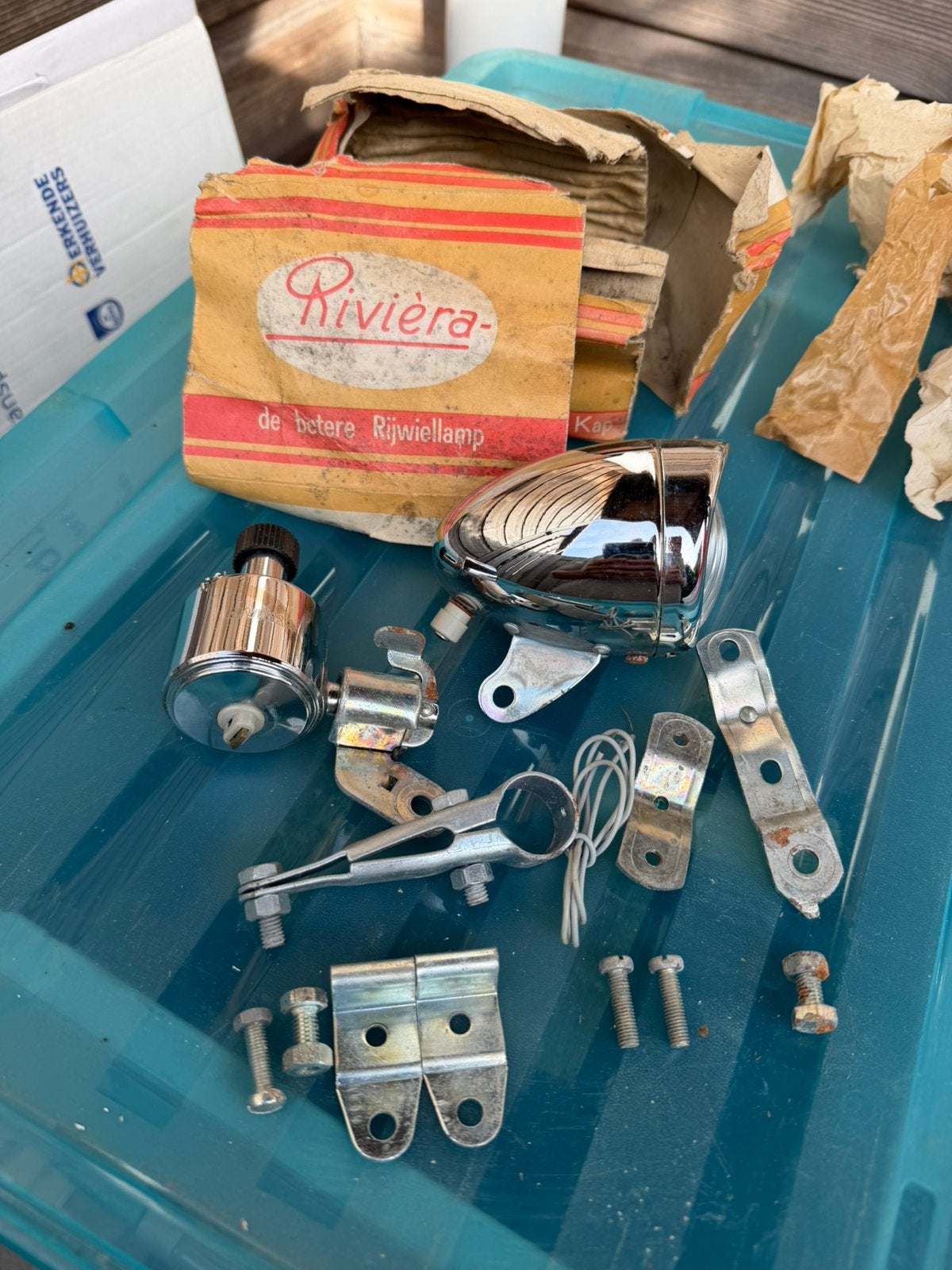 Riviera Fietsverlichting Set - Dynamo en Koplamp, Fietsen en Brommers, Ophalen of Verzenden, Gebruikt, Dynamo, Verlichtingsset