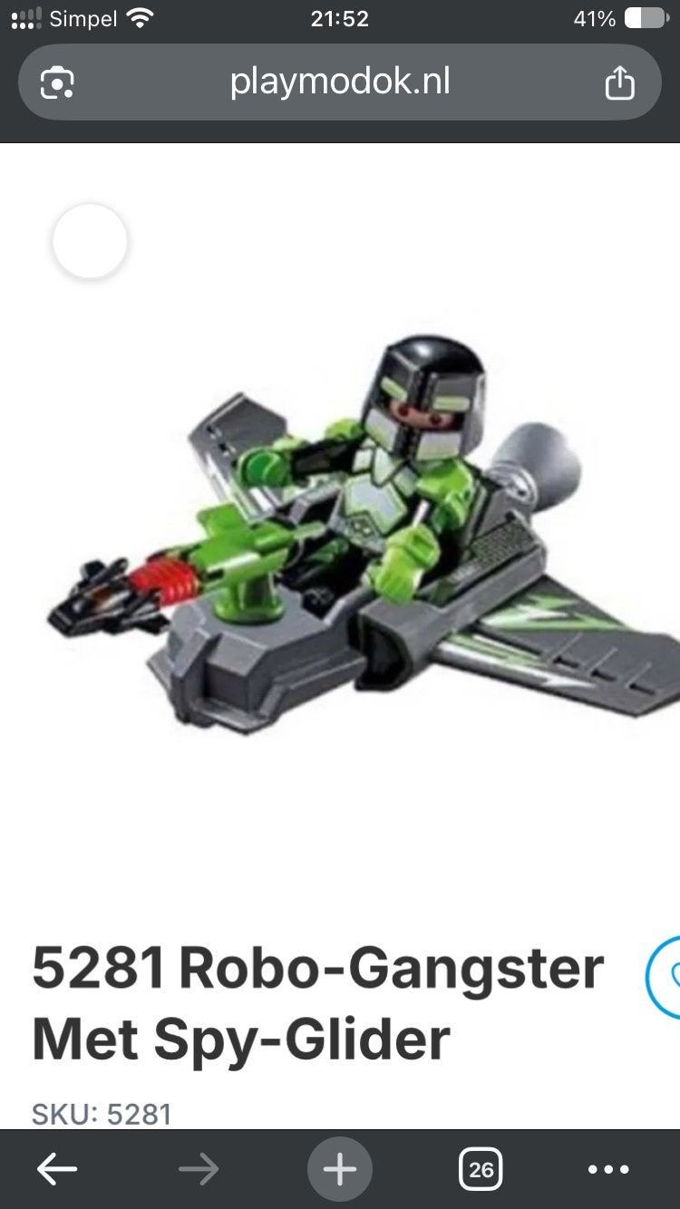 Nieuw Playmobil 5281 Robo-Gangster Met Spy-Glider, Complete set, Voertuig, Nieuw, Ophalen of Verzenden