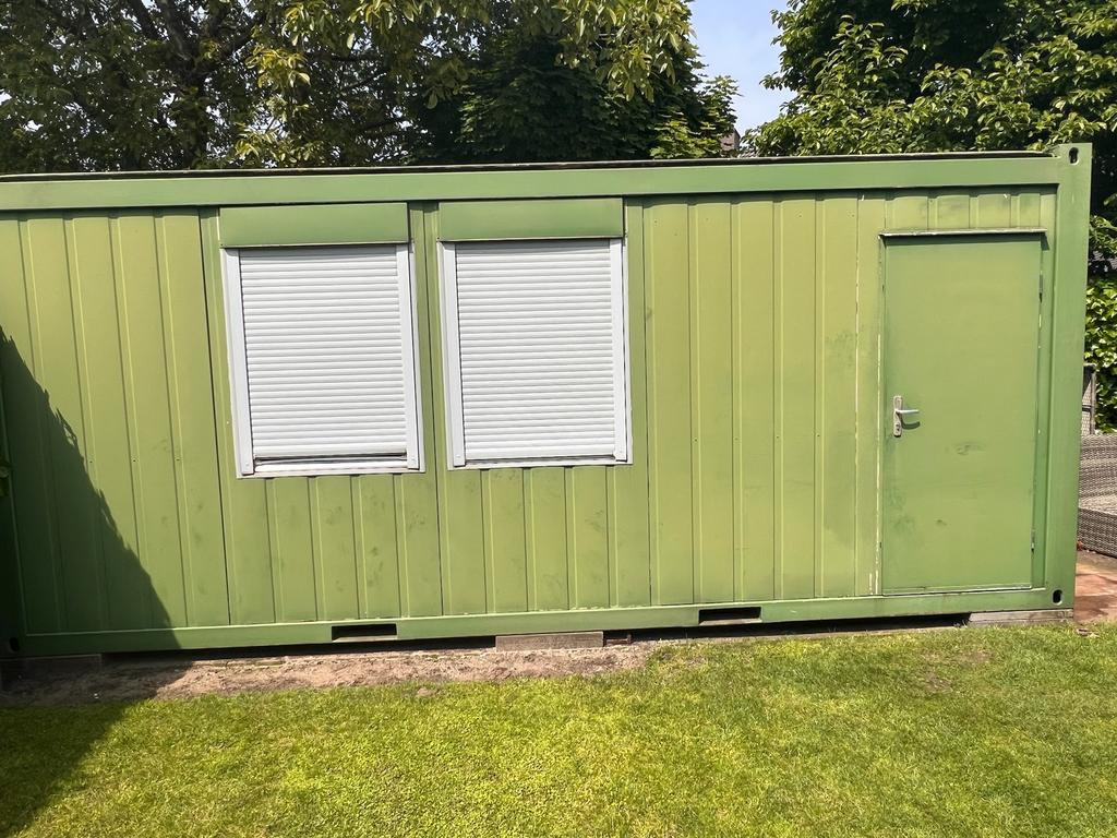 Moet weg woonunit keet container unit opslag tuinhuis, Doe-het-zelf en Verbouw, Bouwketen en Schaftketen, Ophalen, Gebruikt, Www.riesmineralen.nl