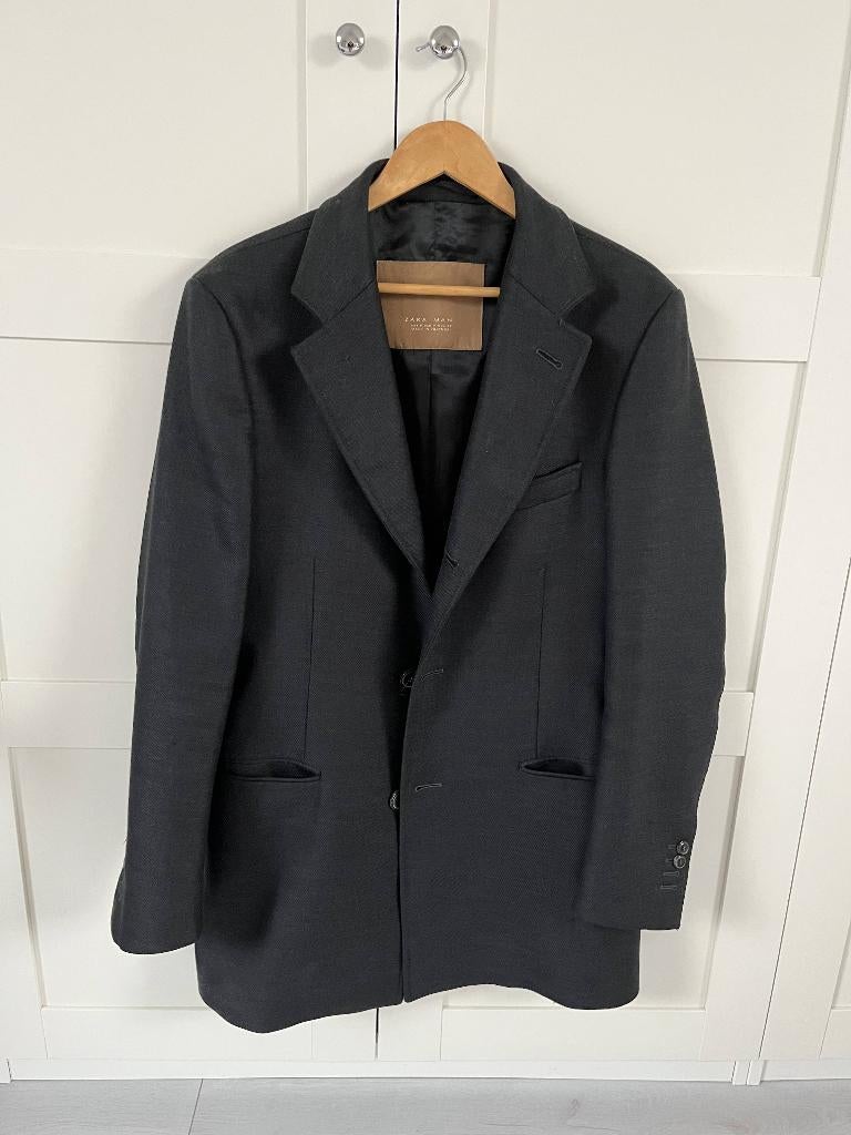 Zara Man heren mantel maat M – stijlvolle donkergrijze jas, Kleding | Heren, Ophalen of Verzenden, Zara Man, Grijs, Gedragen