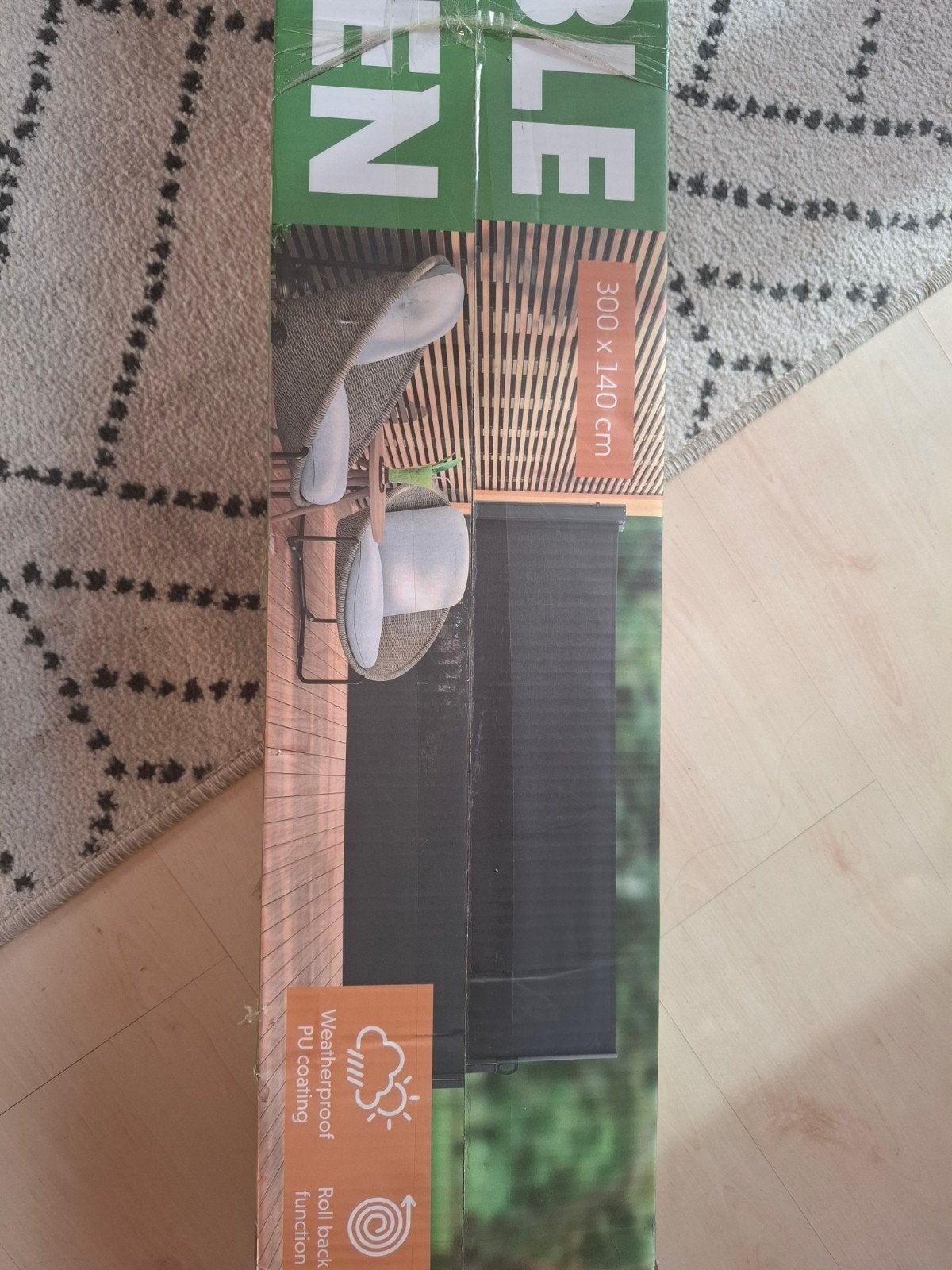 Uitschuifbaar tuinscherm, Tuin en Terras, Zonneschermen, Nieuw, Screen, 150 tot 300 cm, Minder dan 250 cm, Ophalen
